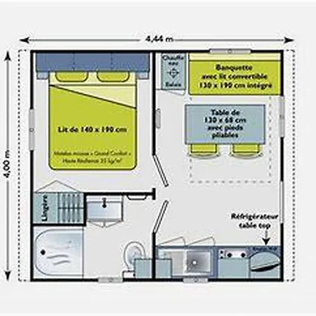 مكان تخييم Mobil Au - 2 Pers. - Api-1-52-2129 Verruyes